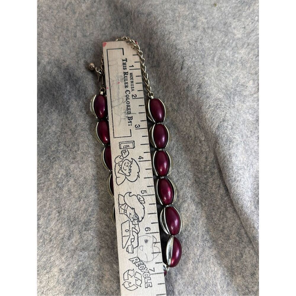 Stunning Statement Signed Kramer Red Cabochon Nec… - image 7